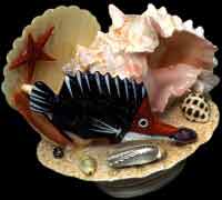 Wood Angel Fish Scenes