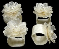 Capiz Flower Napkin Rings