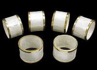 Capiz/Gold Napkin Rings