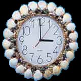 Rose Cockle Shell Clock
