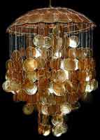 Bronze Capiz Chandelier