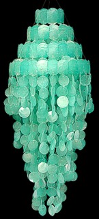 Turquoise Capiz Chandelier
