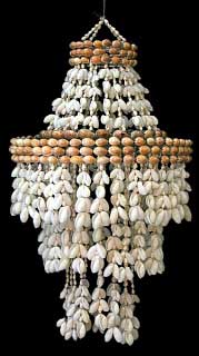 White Bubble Shell Chandelier