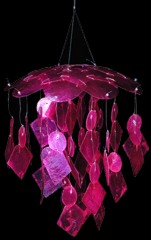 Dyed Red Diamond Capiz